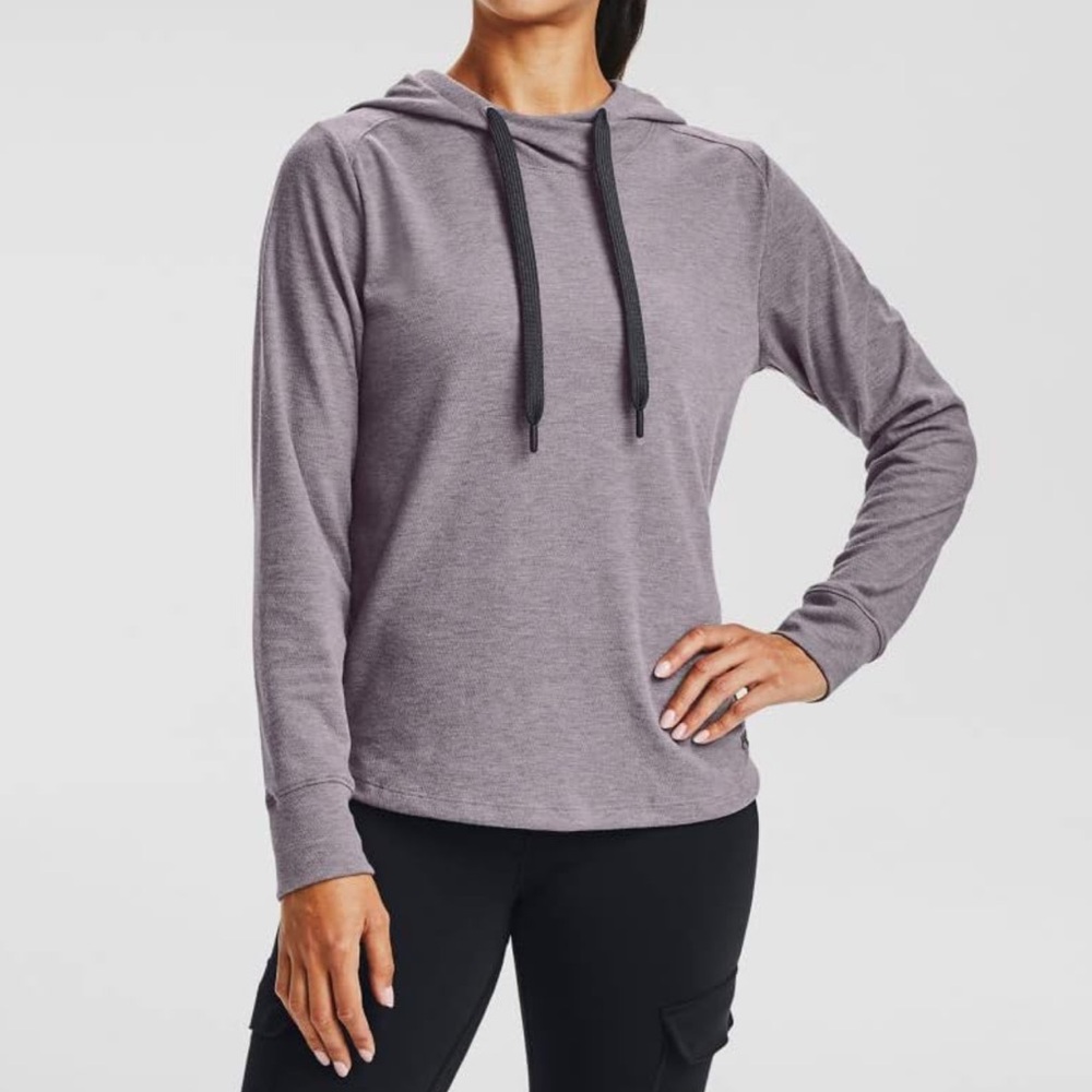 Under Armour, purple cold gear, hooded sweatshirt